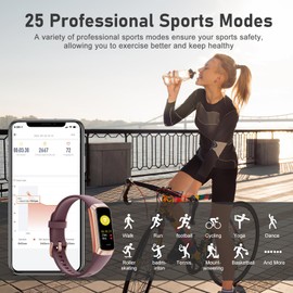 Fitness Tracker with Step Counter/Calories/Stopwatch, Activity Tracker, Health Tracker with Heart Rate Monitor, Sleep Tracker,1.10''AMOLED Touch Color Screen, Pedometer Watch for Women Men