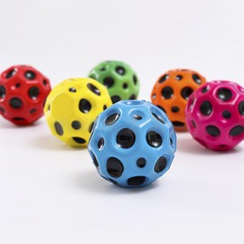 Pelota Que Rebota Extremadamente Alta, Pelota Espacial Que Despide Interactiva 66 Mm para Niños (Blue)