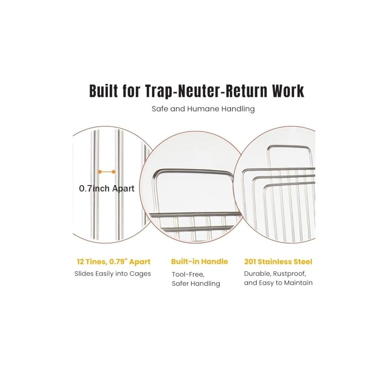 Trap Divider for 12" Wide and Smaller Traps and Feral