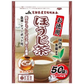 Kyoto Tea Agricultural Cooperative Value, Domestic Roasted Tea Pack, 0.1 oz (3 g) x 50 P x 5 Packs