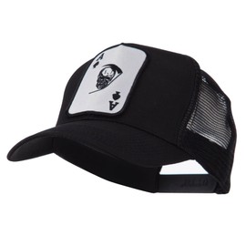 e4Hats.com Skull and Choppers Embroidered Military Patched Mesh Cap - Death Ace OSFM