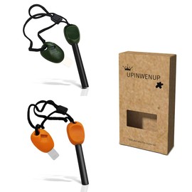 1 Pcs Fire Starter Kit Flint and Steel Survival Fire Steel Outdoor Emergency Survival Tool for Travelling Camping Hiking (2PC)