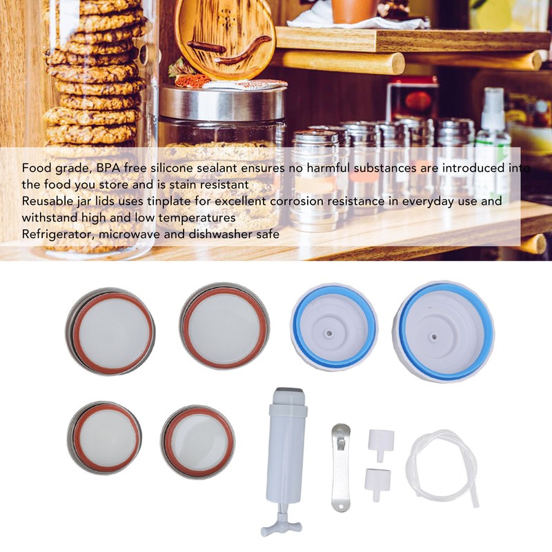 Jar Vacuum Sealer Jar Sealing Kit with Hand Vacuum Pump