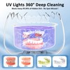Ultrasonic Retainer Cleaner Machine for Denture, Dental Cleaning Pod with
