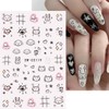 6PCS Cute Graffiti Nail Art Stickers Cartoon Nail Decals 3D