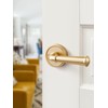 MRML Brushed Gold Passage Door Handle, Interior Hall Closet Light