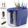 Electric Pencil Sharpener Heavy-Duty Helical Blade Sharpener USB/Battery Operated for