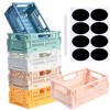 6 Pcs Mini Fodable Storage Baskets, Small Collapsible Storage Baskets,