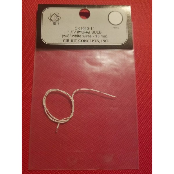 Cir-Kit Dollhouse Miniature 1.5v Micro Bulb w 8" wt wires