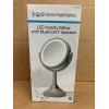 Homewerks Makeup Mirror LED Speaker and Microphone- Chrome Grey