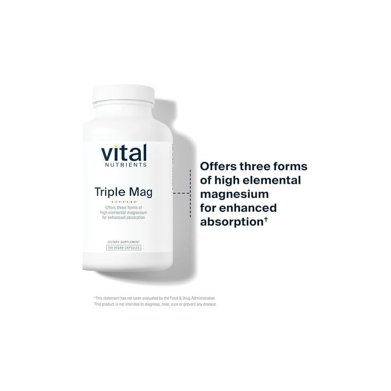 MEIN HAUS- Complejo Triple Magnesio Vital Nutrients Glicinato, Malato y