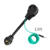 1FT NEMA 10-30P to 14-30R Dryer Adapter, 30A, 250V, SJTW