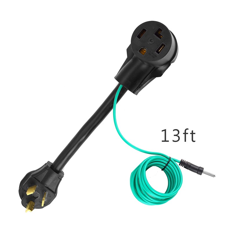 1FT NEMA 10-30P to 14-30R Dryer Adapter, 30A, 250V, SJTW