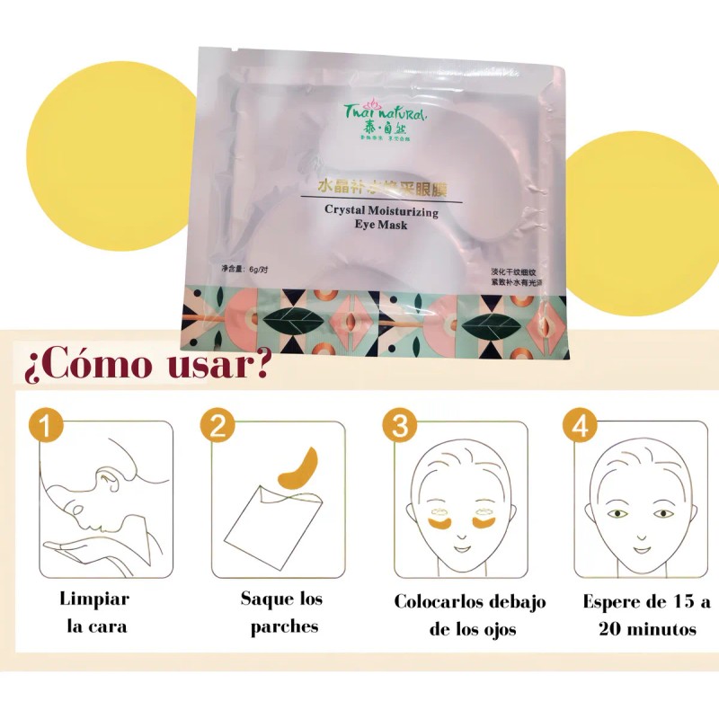 🔥 Parches colágeno dear she contorno ojos 50 pares antiarrugas