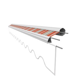 Awning Fabric Awning Cover Replacement Fabric without Valance Ready Sewn 4 x 2.5 m SPD031