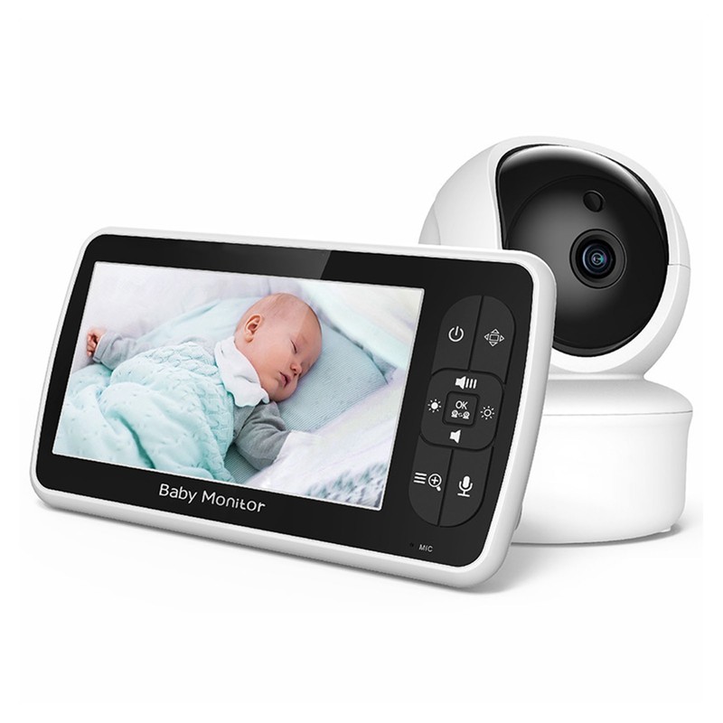 Baby Monitor 5 Inch Display Remote Access Pan Tilt Zoom