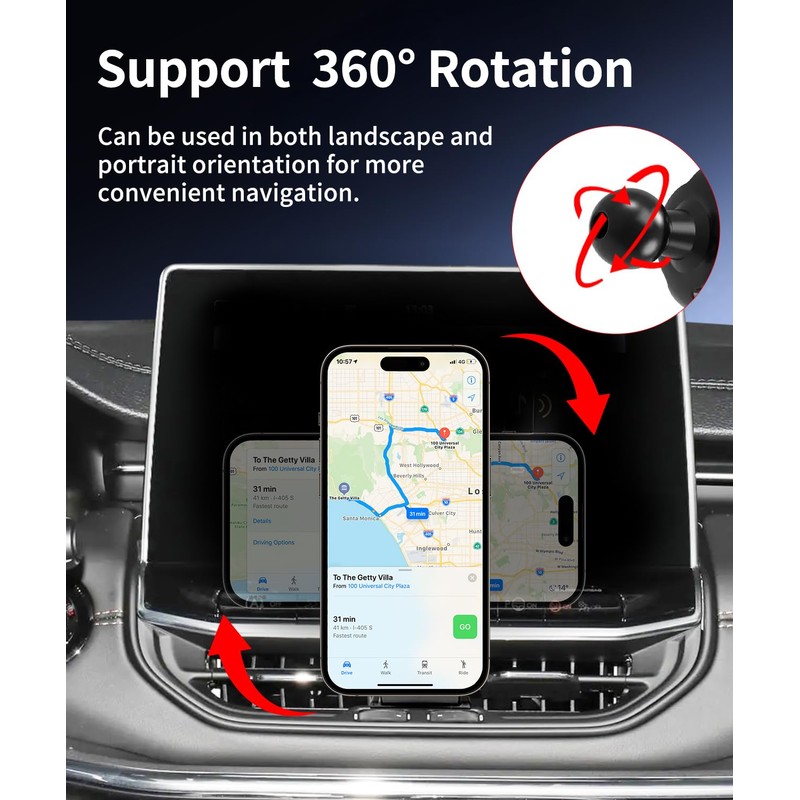 Lxkyanteu Car Phone Holder for Jeep Compass 2022 2023 2024