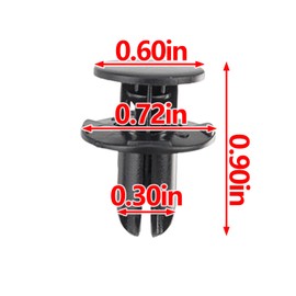 GoaMotors 30pcs 86595-2T500 Fender Liner Push-Type Retainer Clips Fastener Fit for Hyundai for Kia for Accent,for Azera,for Elantra,for Equus,for Genesis, Ioniq, for Kona, for Santa Fe, for Sonata
