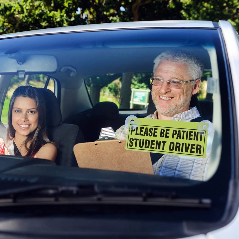 Frienda 3 Pack Student Driver Car Signs, Reusable Window Cling