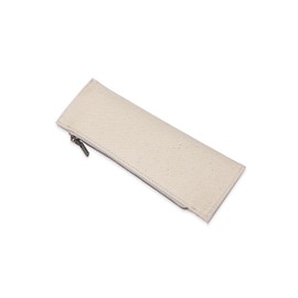 YONBEN Cotton Canvas Pencil Case Simple and Multifunctional Pencil Bag with Zipper Portable Pencil Storage ((Beige, S)