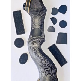 CIR-CUT ARCHERY 12 PCS HAIR & LEATHER ARROW REST KIT Archery RECURVE LONGBOW - BLACK HUNTER BOW