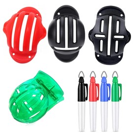 BNFGD 8Pcs Golf Ball Markers,Golf Accessories with 4 Pack Golf Ball Liner Template and 4 Pieces Golf Ball Marker,Which Suitable for Men Women Outdoor Golf Training.