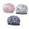 FOMIYES 3pcs Waterproof Cap Stretchy Shower Cap Satin Shower Cap