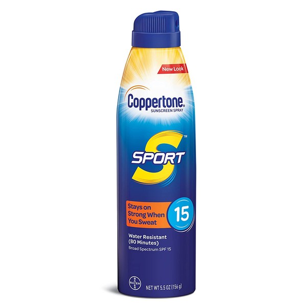 Coppertone SPORT Continuous Sunscreen Spray Broad Spectrum SPF 15 (5.5 Ounce) (Packaging may vary)