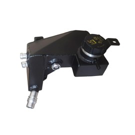 HCHCSPEED Aluminum Coolant Overflow Recovery Reservoir Tank Without sensor Compatible with 2012-2015 Land Rover LR2 Range Rover Evoque, Volvo S60 S80 V60 Cross Country XC60 XC70 LR024296SK Black