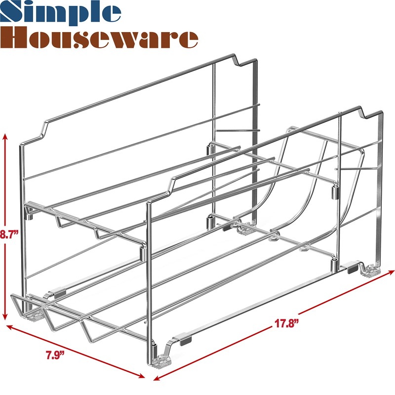Simple Houseware 2PK Front Loading Tall skinny Can Dispenser, Chrome