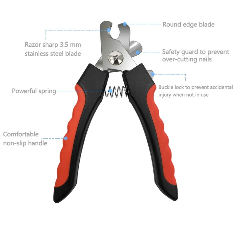 LDJZON Pet Nail Clippers and Trimmers Set Safety Guard to