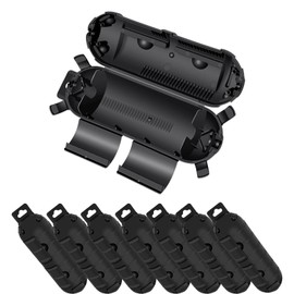 Extension Cord Cover Outdoor, NineLeaf Waterproof Electrical Connection Box IP54, Plug Cover for 12/14/16/18 Gauge Cords, Outdoor Plug Protector for Christmas Lights, Garden Tools,Black,8PK