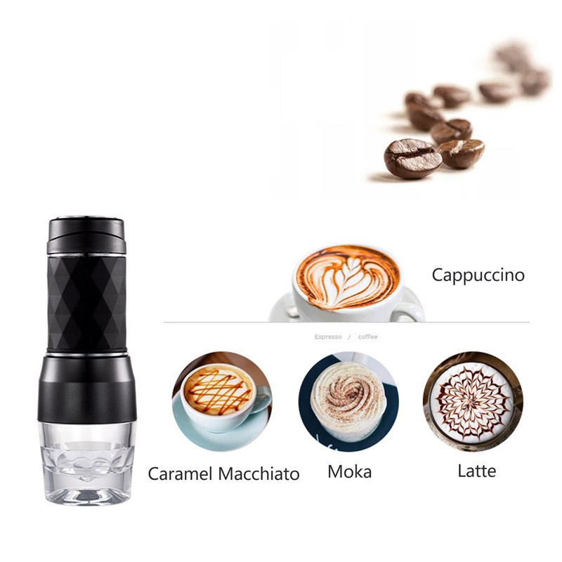 Maual Hand Coffee Maker Portable Travel Coffee Machine Compatible Ground
