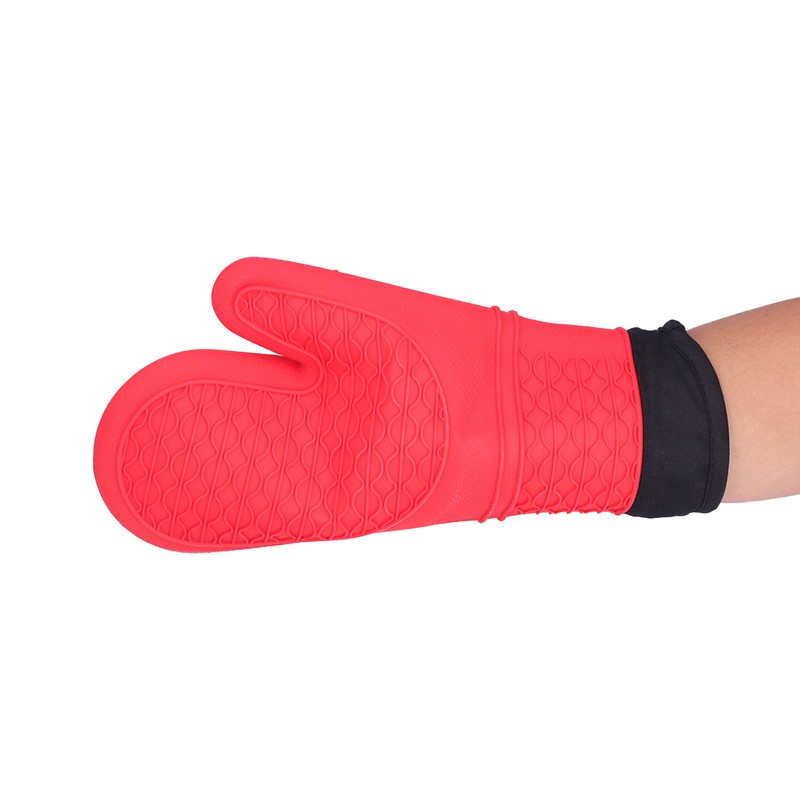 Silicone Oven Mitts with Cotton Heat Insulated Anti Scalding Baking