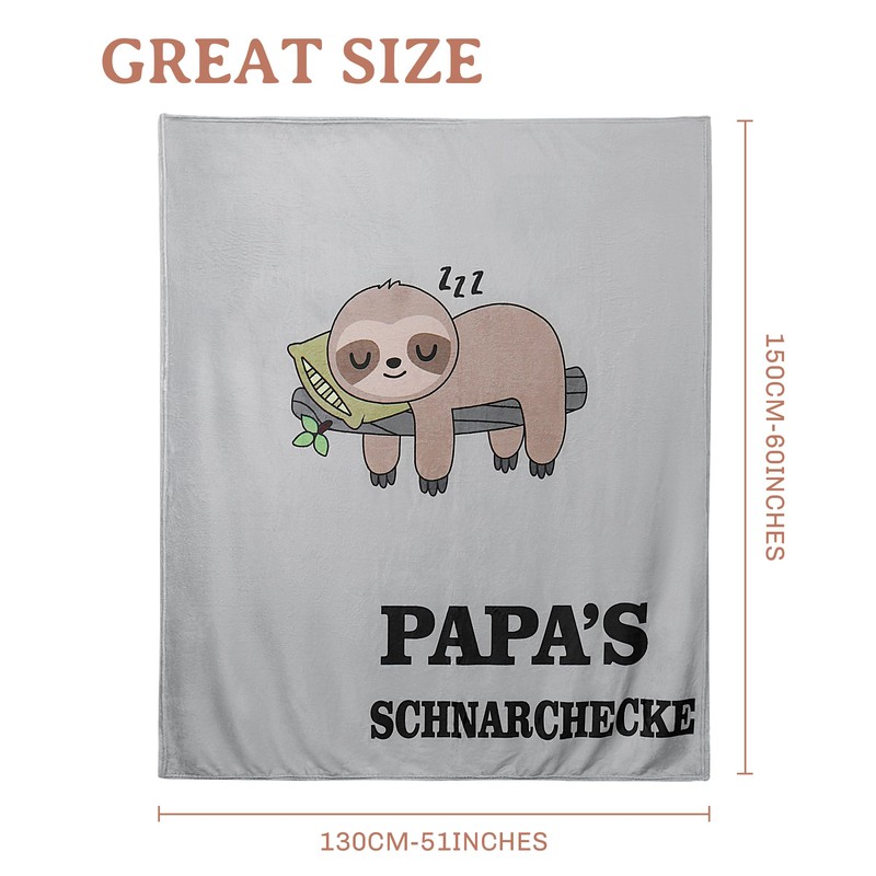 Magicoco Papa Cuddly Blanket Gift for Dad, Sloth Blanket, Father's
