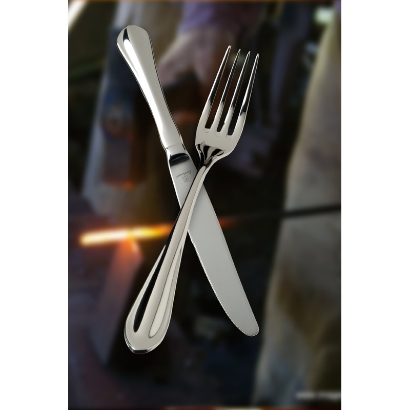 Fortessa Forge 18/10 Stainless Steel Flatware Table Fork, Set of