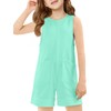 Haloumoning Girls Romper Sleeveless Short Jumpsuits Kids Casual One Piece