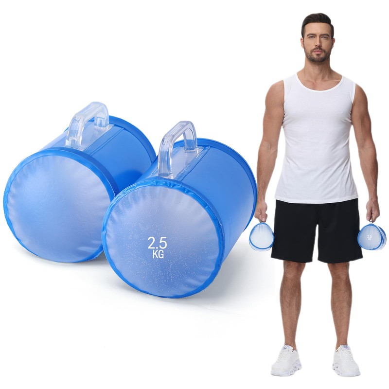 DEIRIS Water Dumbbell Muscle Training Equipment, Dumbbell Water 2-Piece Set,