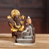 Handicraft Ceramic Monk Smoke Backflow Incense Burner Decor Purple Sand