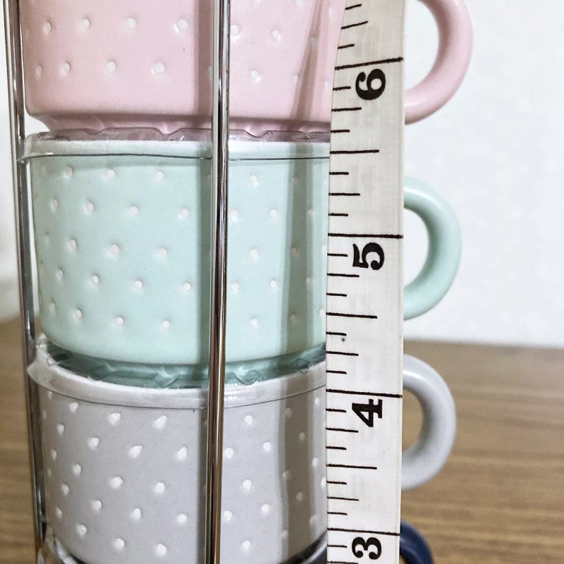 Sheffield Home Polka Dot Demitasse Espresso Cup Set of 4