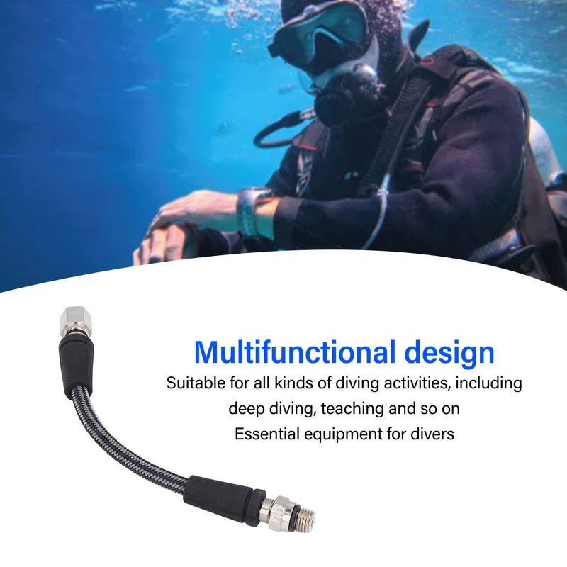 Diving High Pressure Regulator Hose Professional Carbon Fiber Woven Flexible