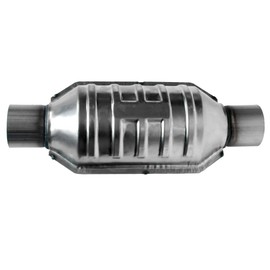 RZOCARULE Universal Catalytic Converter, 2.5" Inlet/Outlet Catalytic Converter Universal High Flow Front Cat Convertor Direct-Fit with O2 Port & Heat Shield