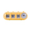 Karlsson Alarm Clock Retro Tube Calendar Flip Bright Yellow