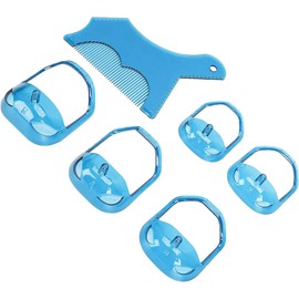 Tiardey 5PCS Beard Shaping and Styling Tool with Comb Beard Styling Template Comb For Symmetrical Curve Trimming Of Chin For Men