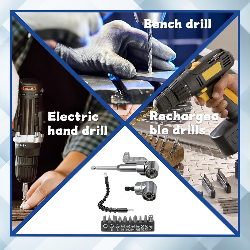 2 Piece Right Angle Drill Attachment, 105 Degree Right Angle