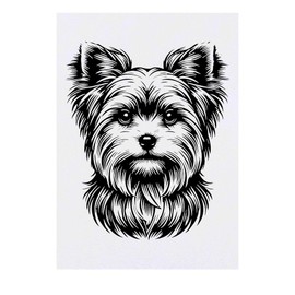 'Yorkshire Terrier' Temporary Tattoo - Water Resistant, Skin-Safe, Non-Toxic Transfer (TO00075997)