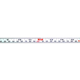 Metal Adhesive Backed Ruler – 1/2 Inch Wide X 1.2 Meters (4 Feet) Long – Left to Right – Fractional/Metric – 1/16” and 1mm Grads