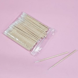 Pointed Slim Wood Stick for Crevice Cleaning 100 Pieces 11ea