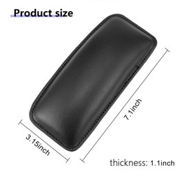 ZKFAR 4 PCS Automobile Center Console Leg Soft Cushion, Door Armrest Cushion, Knee Cushion, Leather Support Comfortable Elastic Pillow, Suitable for Most Cars (Black)