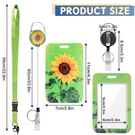 ID Badge Holder with Lanyard and Retractable Badge Reel Clip Set, Funny Work Id Card Holder for Nurse Doctor Teacher ID Proximity Key Cards Drivers Licenses, and Passes